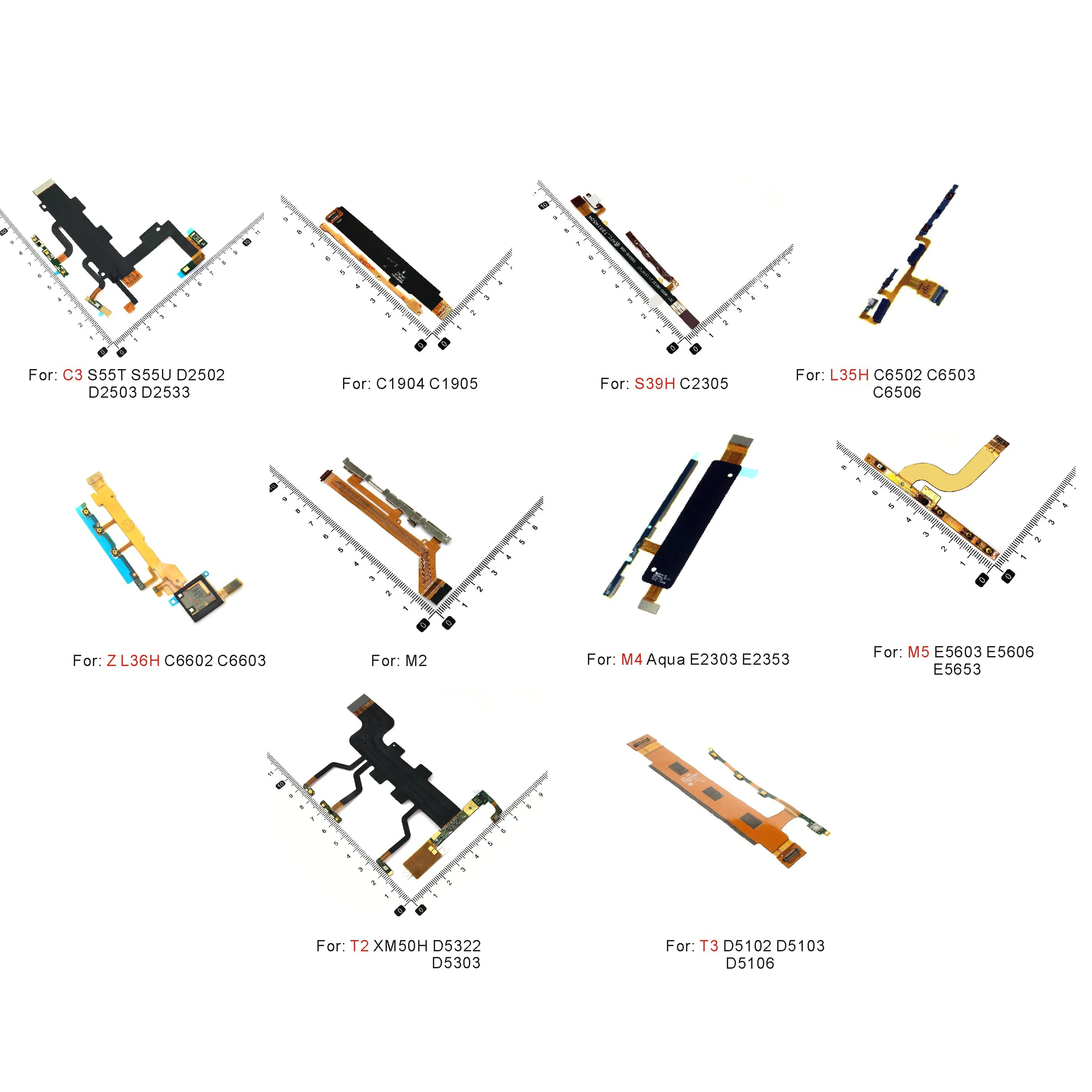 Микрофон громкости Боковая кнопка питания гибкий кабель для sony Xperia T2 XM50h D5303 D5322