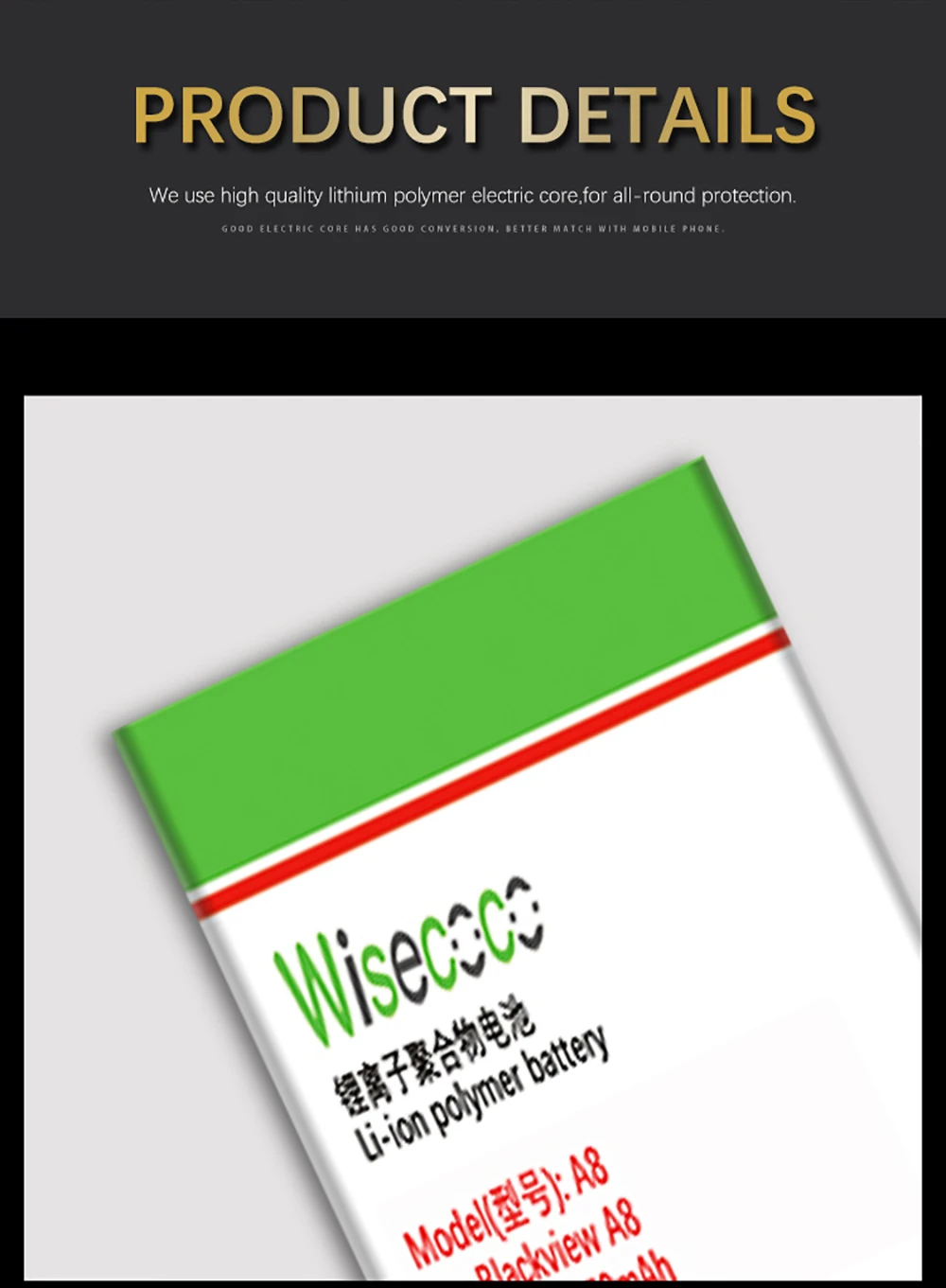 Wisecoco 2850 мАч A8 для Blackview A8 A 8 Pro Телефон новейшее производство высокое качество батарея+ номер отслеживания