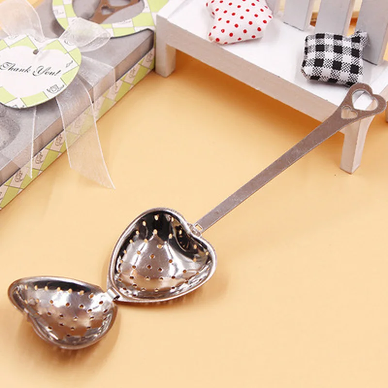 В форме сердца ложка-ситечко для чая фильтр с коробка из нержавеющей стали круче
