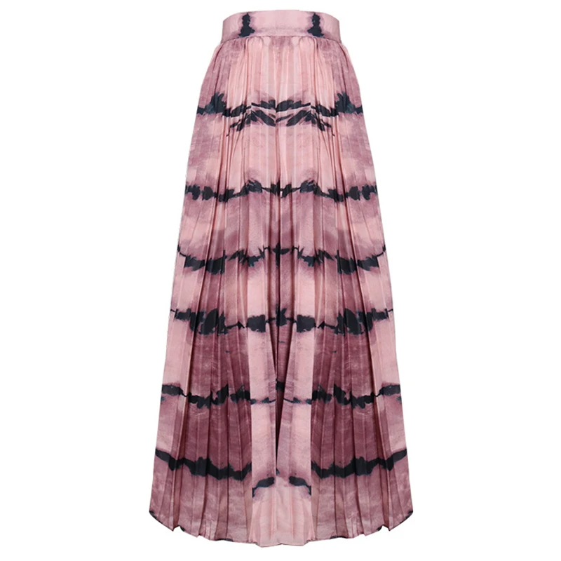 Женская винтажная плиссированная юбка миди в полоску с высокой талией | одежда