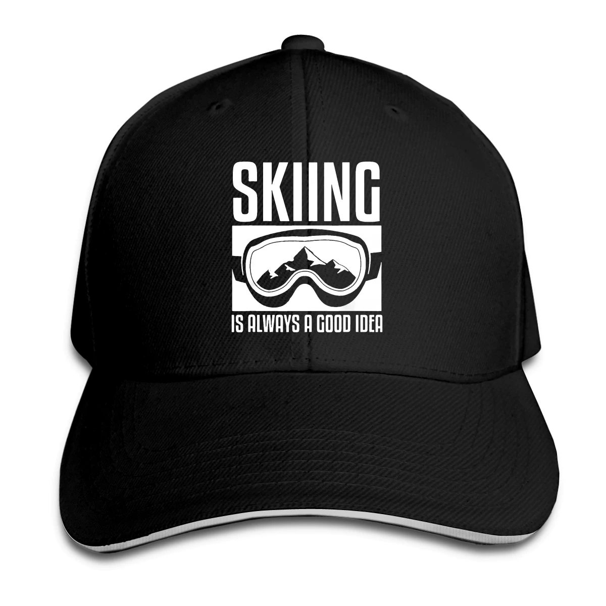 

Skier Skiing Is Always A Good Idea Hat Baseball Cap for Men Women Fashion Adjustable Sun Hat
