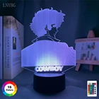 Светодиодный ночник 3d в стиле аниме, Ковбой Бибоп Спайк, фигурка Шпигель светильник детей, подарок на день рождения, ковбойская прикроватная лампа для спальни