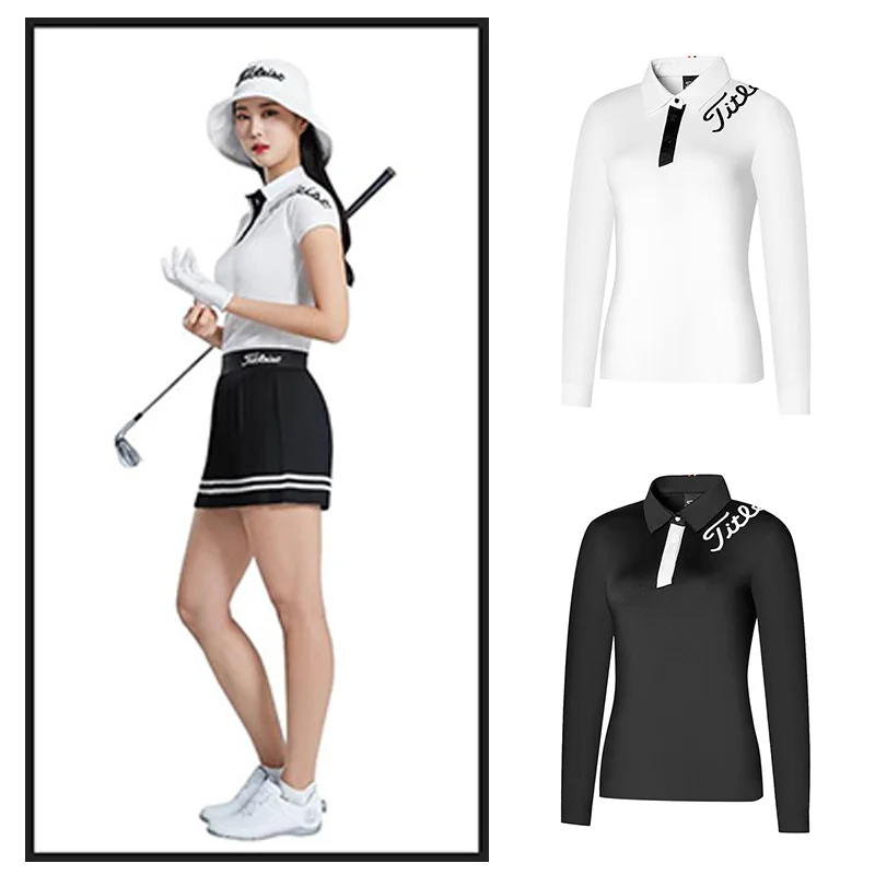 

Рубашка для гольфа, женская одежда для гольфа с длинным рукавом, осень