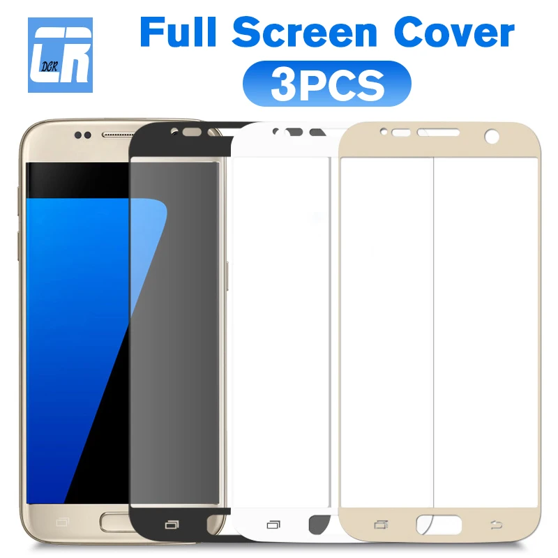 3Pcs Full Cover Screen Protector Tempered Glass for Samsung Galaxy A3 A5 A7 J7 J3 J5 2016 2017 S7 J3 J5 J7 Prime Protective film