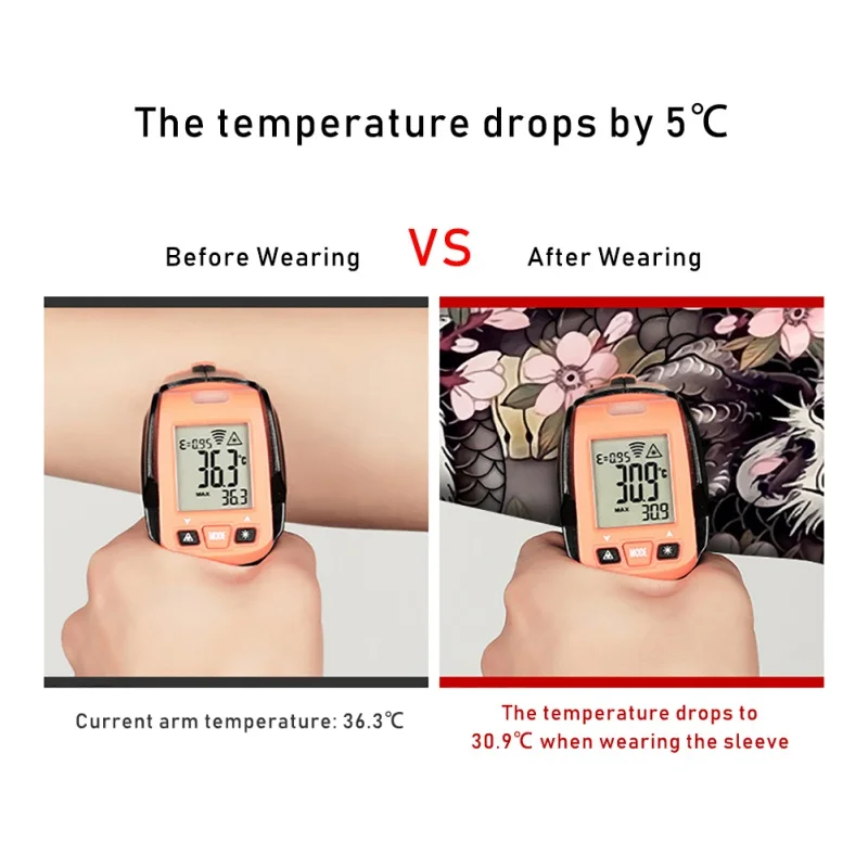 

Arm Warmers Tattoo Sleeve Flower Seamless Arm Cold Ice Filament Quickly Dissipate Heat Comfortable Sunscreen