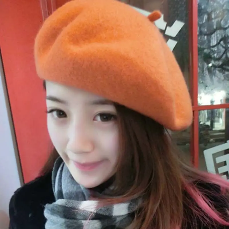 Женская кепка для бега французская шляпа берет шерсть плоская путешествий