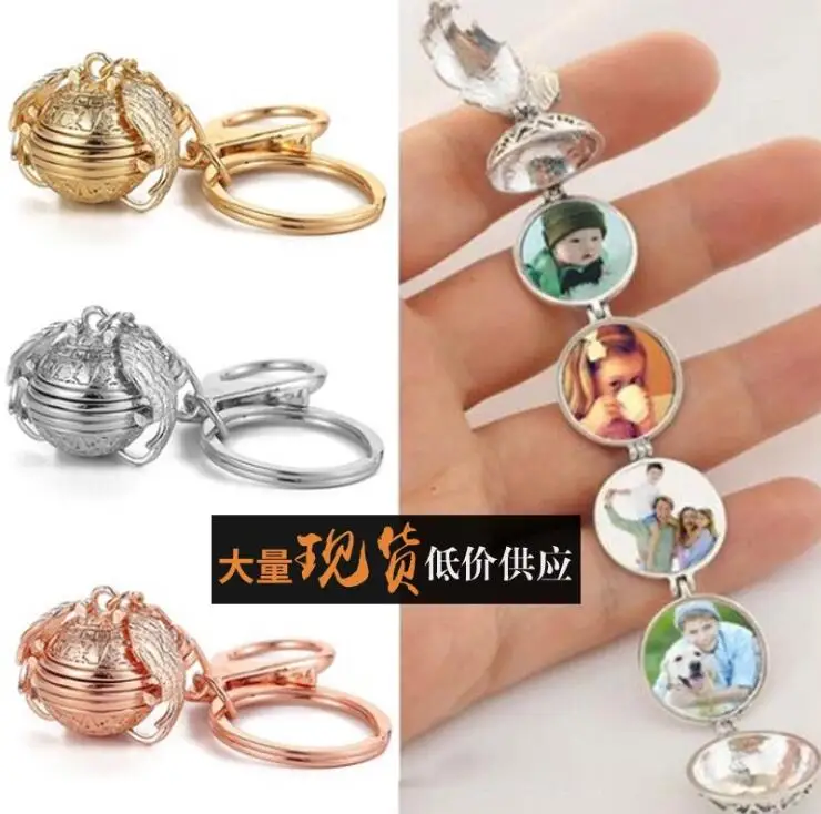 Многослойный фото брелок маленького ребенка в виде крыла для Для женщин памяти