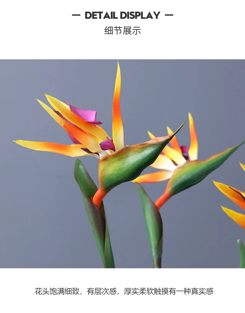 

Heaven Bird Bouquet Lifelike Fake Flower Party Festival Supplies Retro Oil Painting Sense Home Hotel Wedding Table Decoration