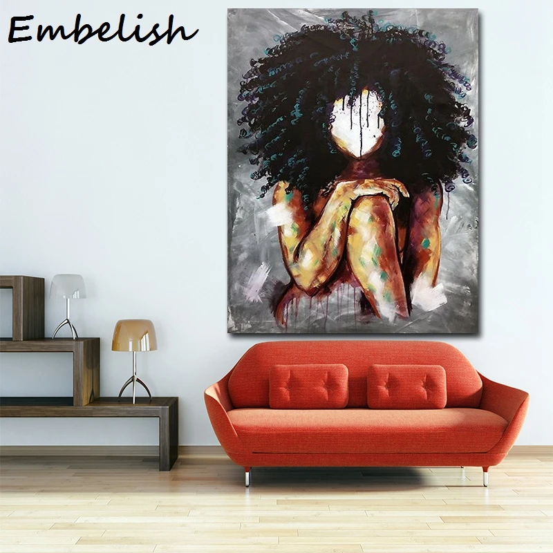 

Black Girl Magic Wall Art Canvas Prints Abstract Art Girls Watercolor Canvas Paintings On The Wall Pictures For Home Decor