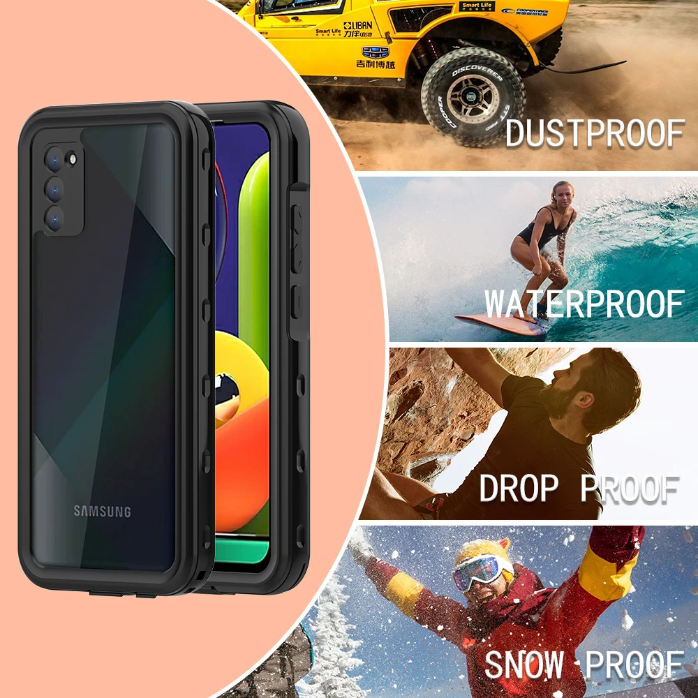 for samsung galaxy s21 note 20 ultra a02s a72 a32 a52 ip68 waterproof swimming diving 360 full protection back cover funda case free global shipping
