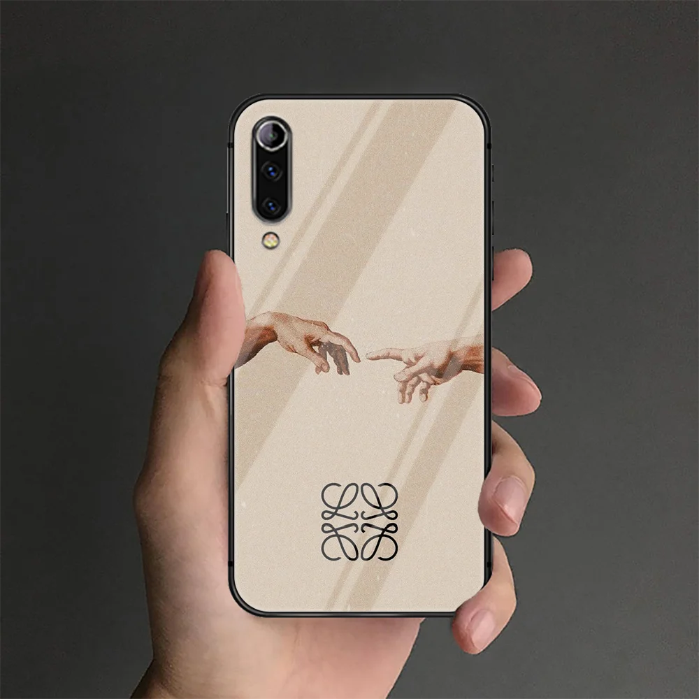 

Spanish Luxury Brand Phone Tempered Glass Case Cover For Xiaomi Mi A3 Max3 Note 9 10 I T Pro Lite Ultra Bumper Back Silicone