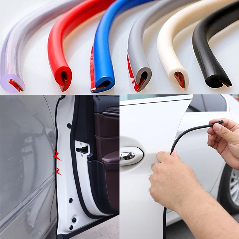 

5M/10M Car Door Edge Anti Collision Strip Bumper Trim Edge Scratch Protector Strip Sealing Guard Styling Auto Decor Accessories