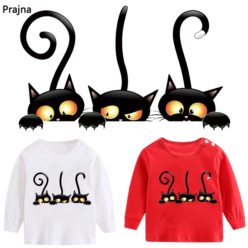 

Cartoon Funny Cat Applique Iron-on Transfers For Clothing Stickers Animal Iron On Patches Heat Thermal Transfer For Kids Clothes