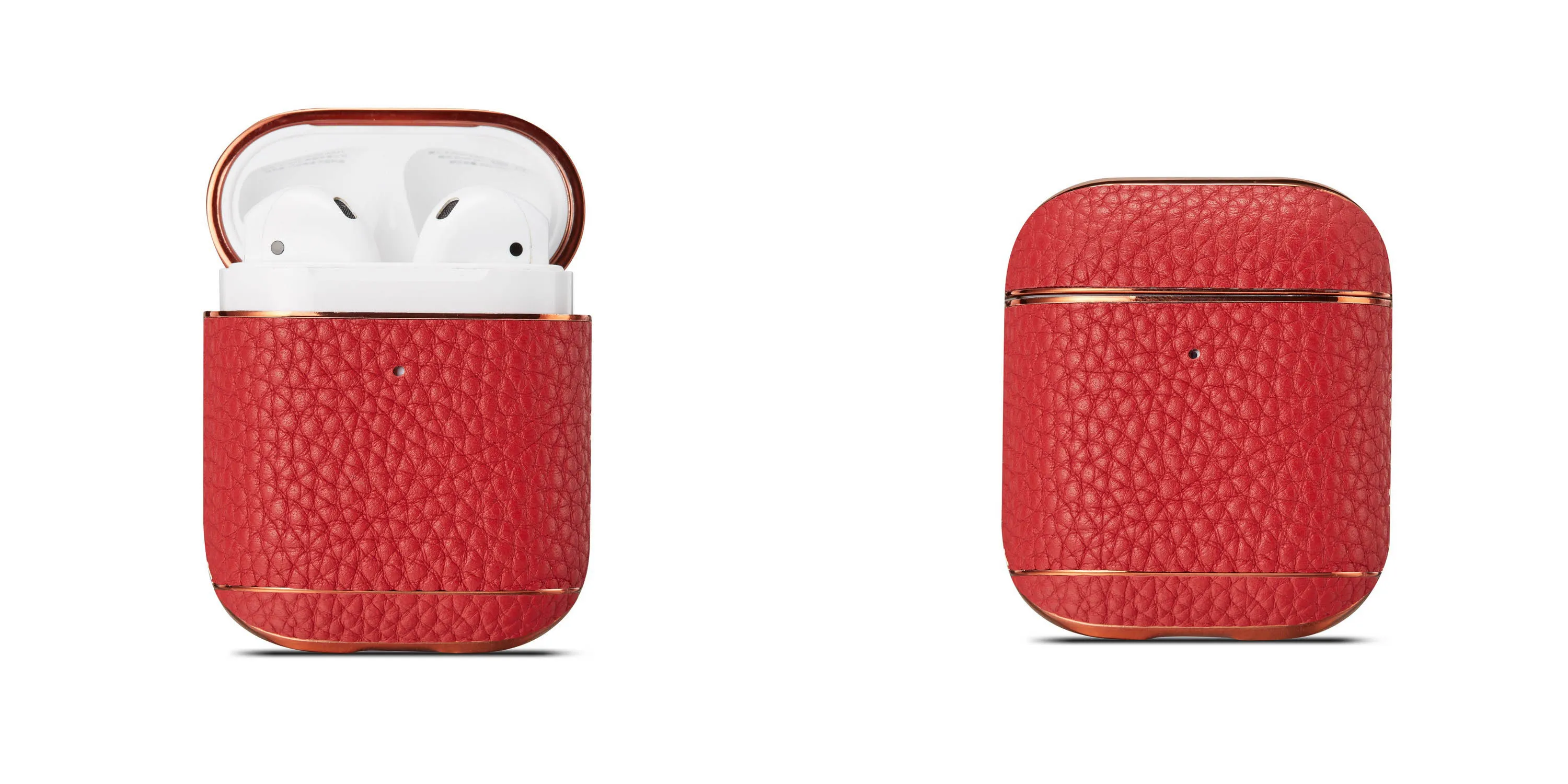 Чехол Airpods для коммерческих дел Чехол из натуральной кожи с покрытием для Apple Airpods 1/2 Зарядная коробка Anti-Fall Dust