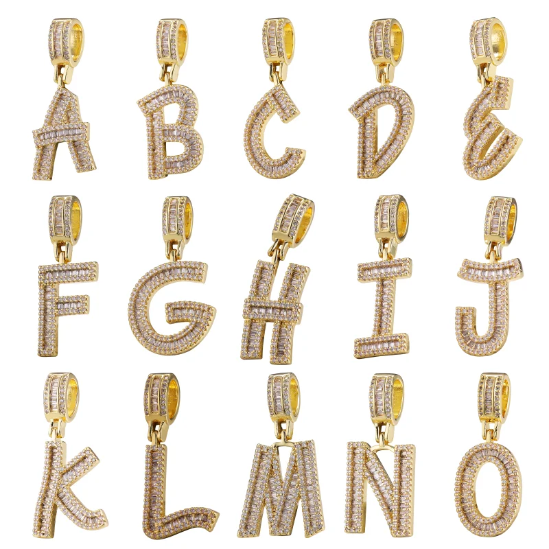 

JUYA Cubic Zirconia A-Z Letters Necklace Charms Pendants DIY Handmade Jewelry Findings Accessories For Necklaces Jewelry Making