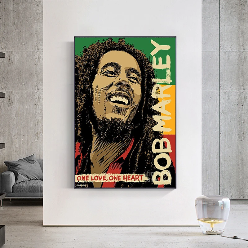 Портрет знаменитой певицы Боба Марли картины на холсте настенные для декора