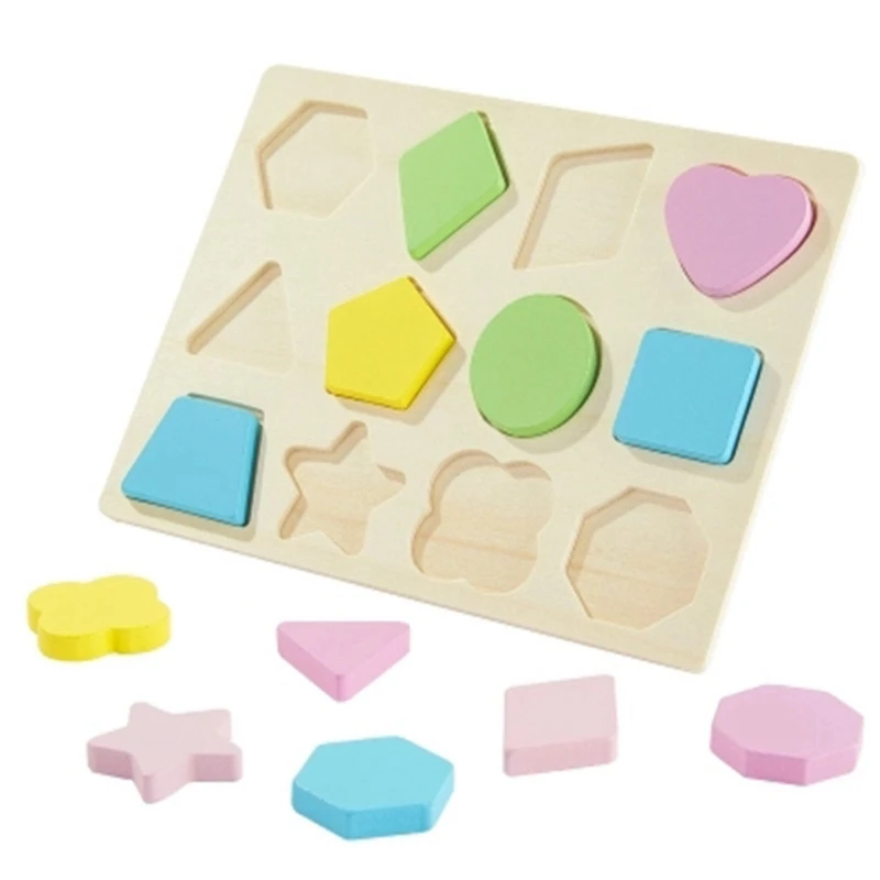 

Wooden 3D Toys Child Learning Kids Baby Colorful Wooden Blocks Educational Toy for Children Christmas Gift