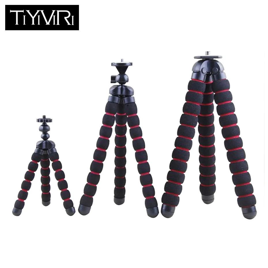 Octopus Camera Tripod Small Medium Large Gorillapod Sponge Accessories Tripe Mini Tripod Holder Bracket Phone Clip For Go Pro