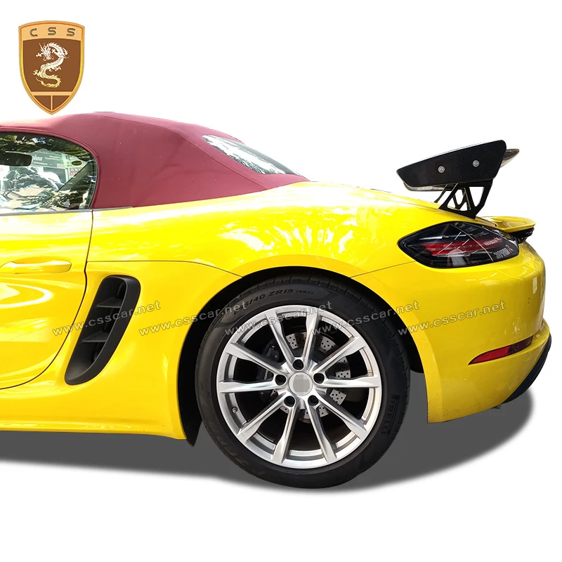 Задний спойлер из углеродного волокна для 17 Up Porsche 718 986 987 981 Cayman & Boxster GT4|Обвесы| |