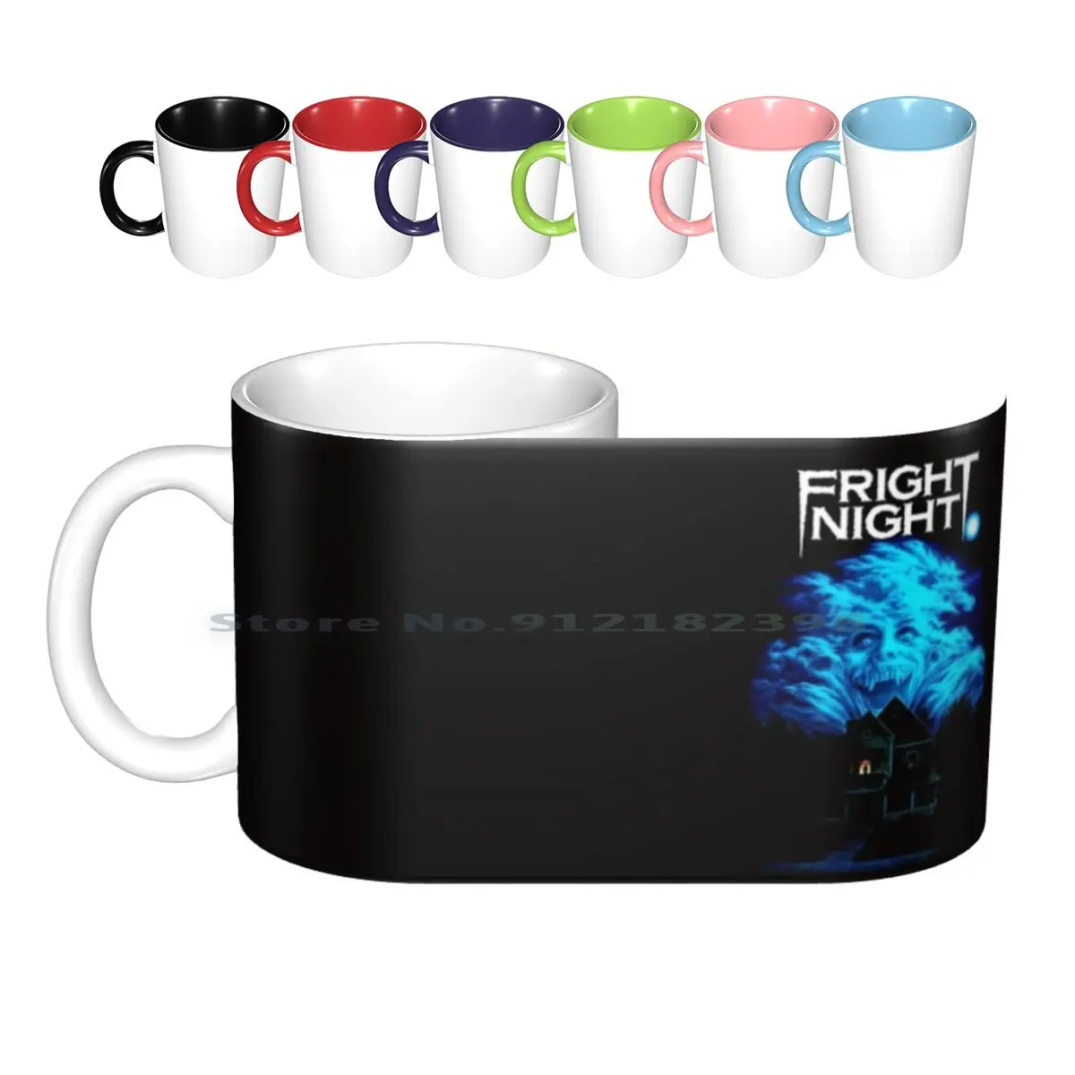 

Fright Night 1985 Ceramic Mugs Coffee Cups Milk Tea Mug Fright Night 1985 Horror Movie Vampires Dracula Classic Cult Vampire