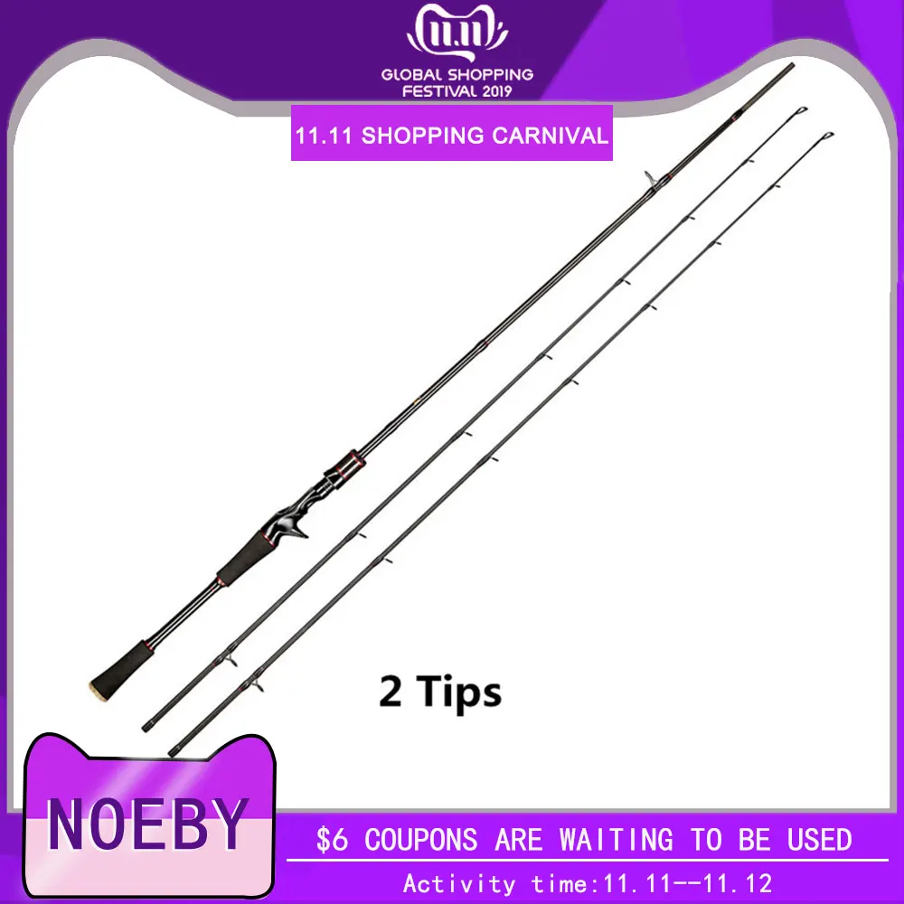 NOEBY LEISURE K2 1 98 m 2 13 44 наконечника спиннинговая удочка для литья M/ML M/MH SIC Ring Vara De Pesca Stick