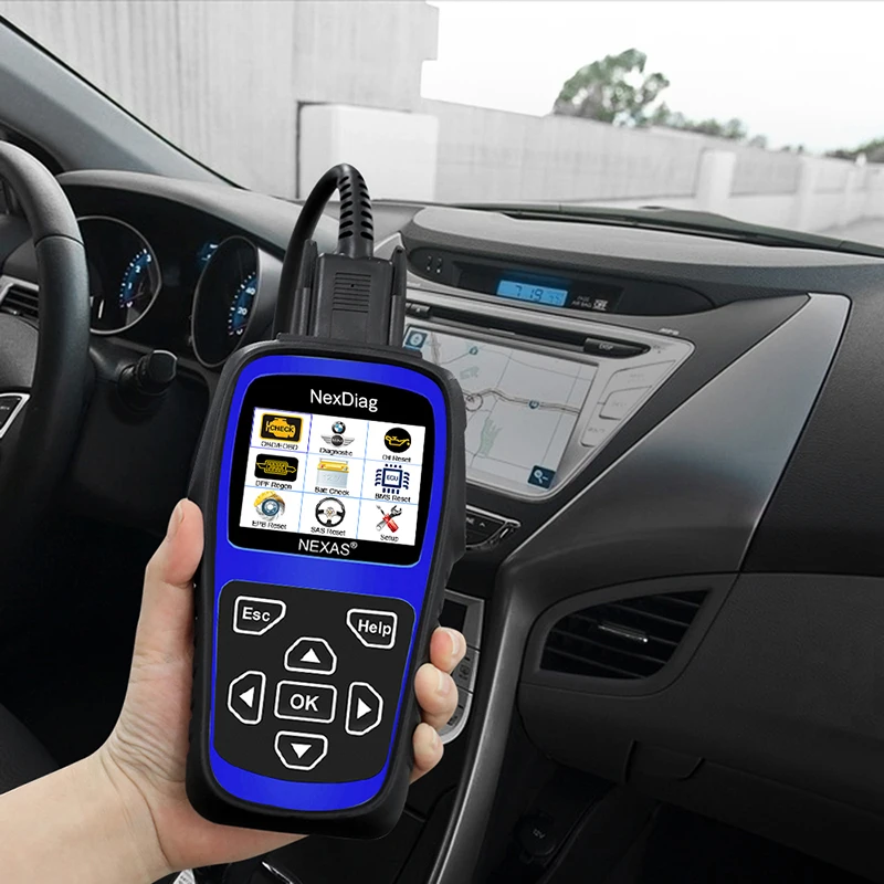 NEXAS ND601 полная система OBD2 автоматический сканер для BMW DPF Сброс масла ABS SRS подушка