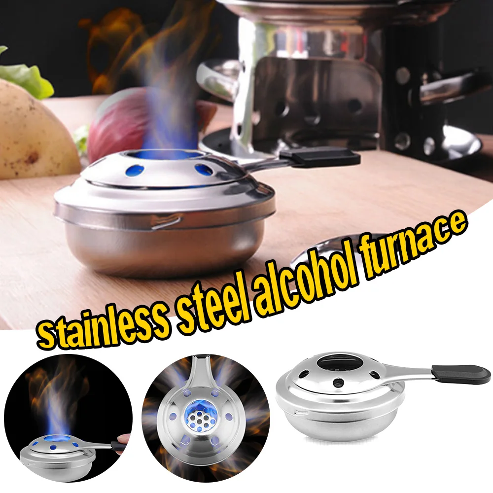 

Portable Stainless Steel Heating Insulation Tool Mini Chocolate Cheese Hot Pot Small Stove for Heating Outdoor Accessories
