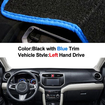 LHD BLUE Автомобильная приборная панель Крышка для Toyota Rush коврик для тире ковер накидка солнцезащитный коврик подушка 2 слоя анти-солнце - Название цвета: LHD BLUE