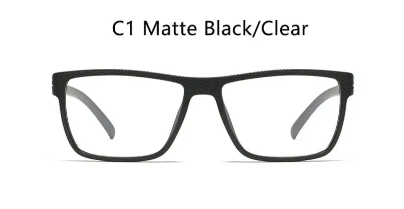 C1 Matte black Классические ретро очки для близорукости, оправы для глаз для мужчин, матовые коричневые прямоугольные очки с прозрачными линзами, ацетатные мужские очки - Цвет оправы: C1 Matte black