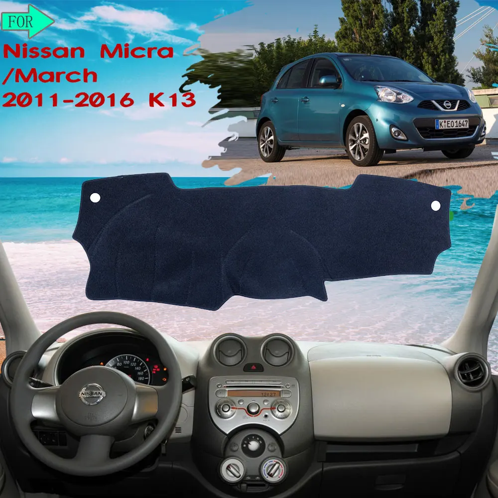 

Коврик для приборной панели коврик для защиты светильник для Nissan Micra March K13 2011 2012 2013 2014 2015 2016 наклейки автомобильные аксессуары