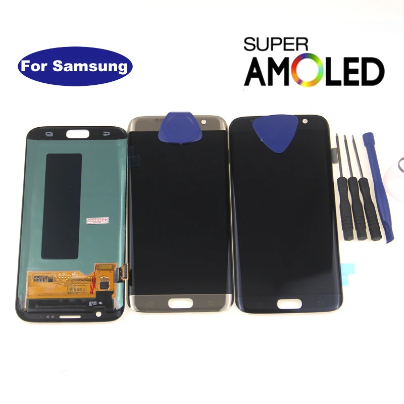 5 ''AMOLED дисплей для SAMSUNG s7 edge Pantalla G935F G935FD G935W8 G9350 G935K G935V LCD сенсорный экран|Экраны
