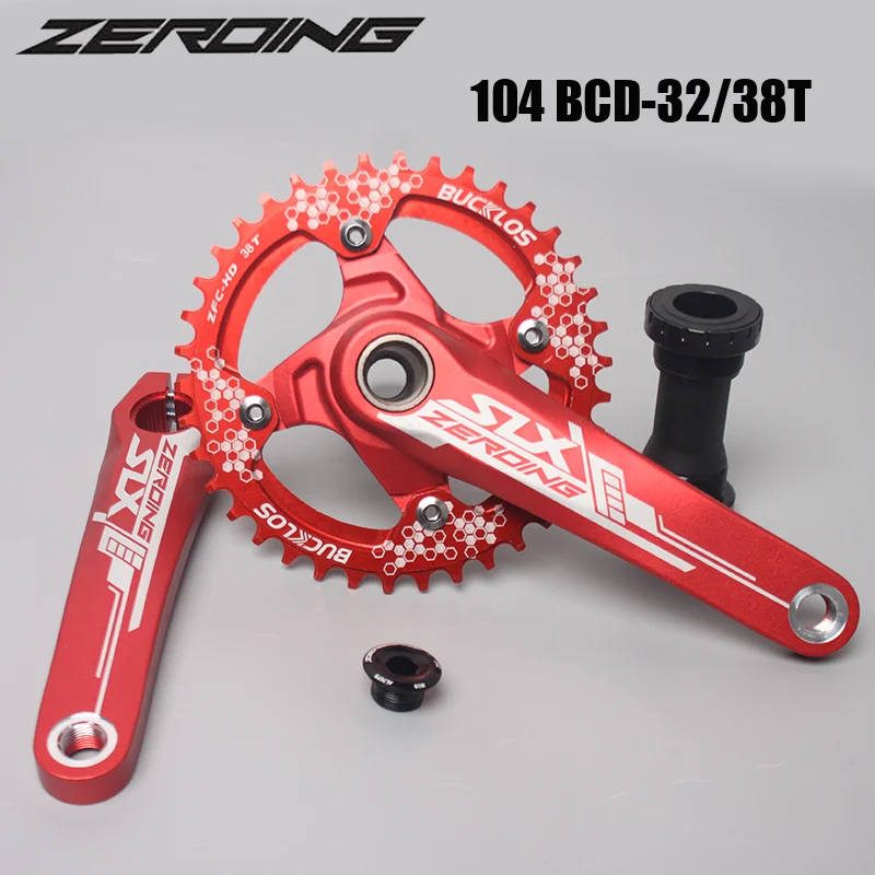 Звездообразная Звездочка ZEROING шатун для горного велосипеда 104 BCD 32/34/36/38T 170 мм