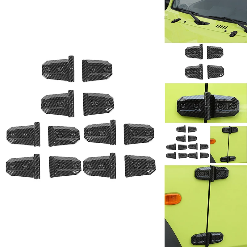 

Петля двери автомобиля крышка для Suzuki Jimny 2019 2020 Крышка шарнира капота двигателя декоративная крышка аксессуары отделки, углеродное волокно