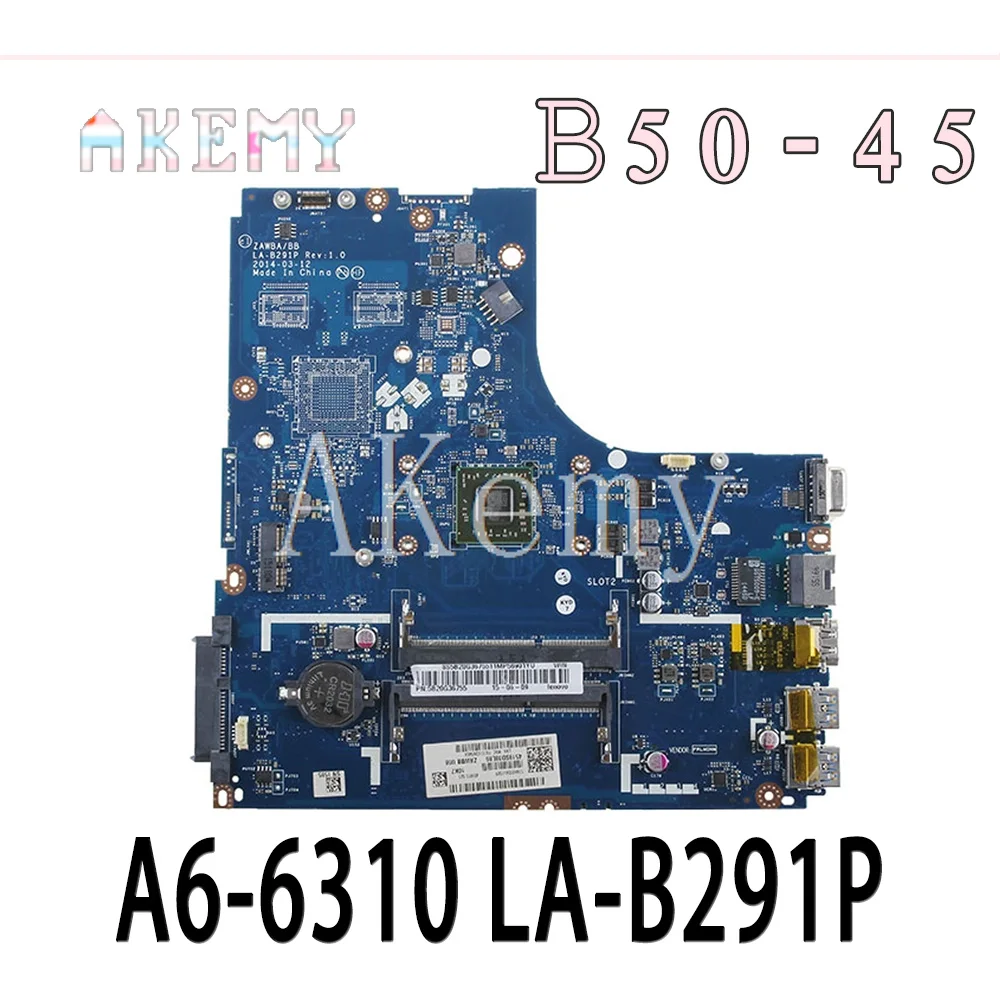 Free Shipping For Lenovo B50-45 B50 45 ZAWBA BB LA-B291P Laptop motherboard A6-6310 CPU mainboard test OK | Компьютеры и офис