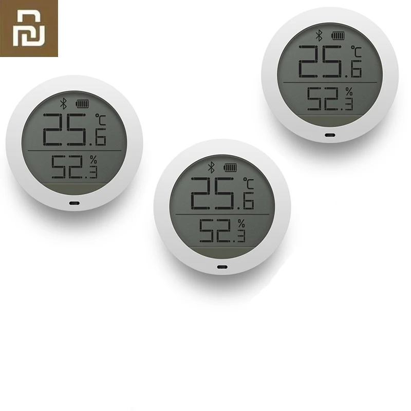 В комплекте Xiao mi ЖК-экран цифровой термометр mi jia Bluetooth температура Smart Hu mi dity датчик влажности mi Home - Color: 3Pcs