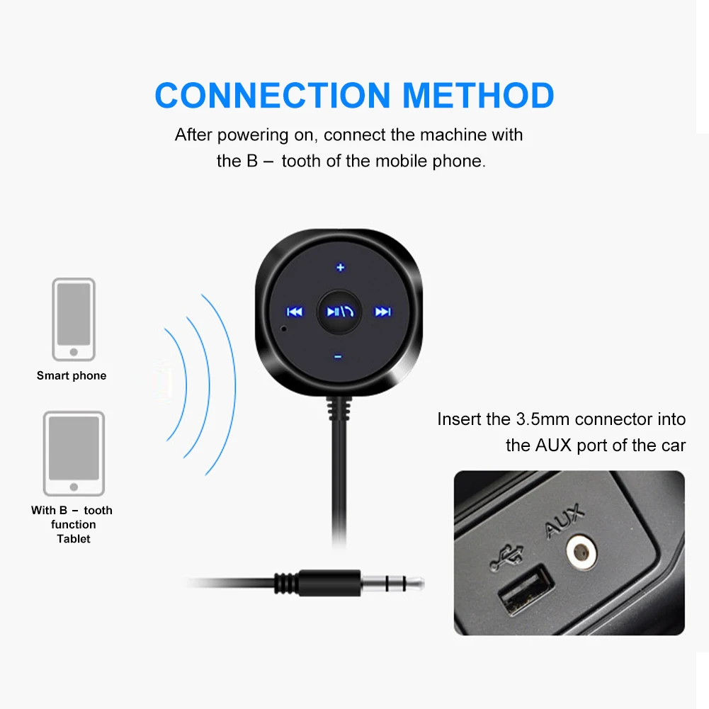 Автомобильный комплект Bluetooth беспроводной приемник для звонков в режиме громкой