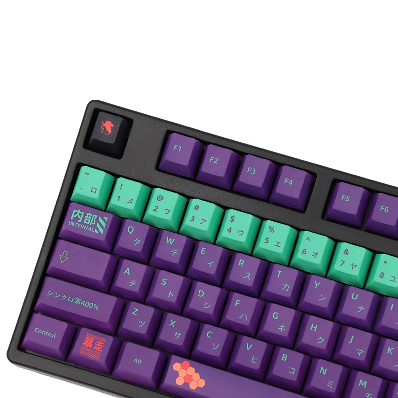 

113 Keys PBT Keycap Set DYE-Sublimation Cherry Profile Japanese Personalized ISO Keycaps for Cherry MX Switch TKL 87 108