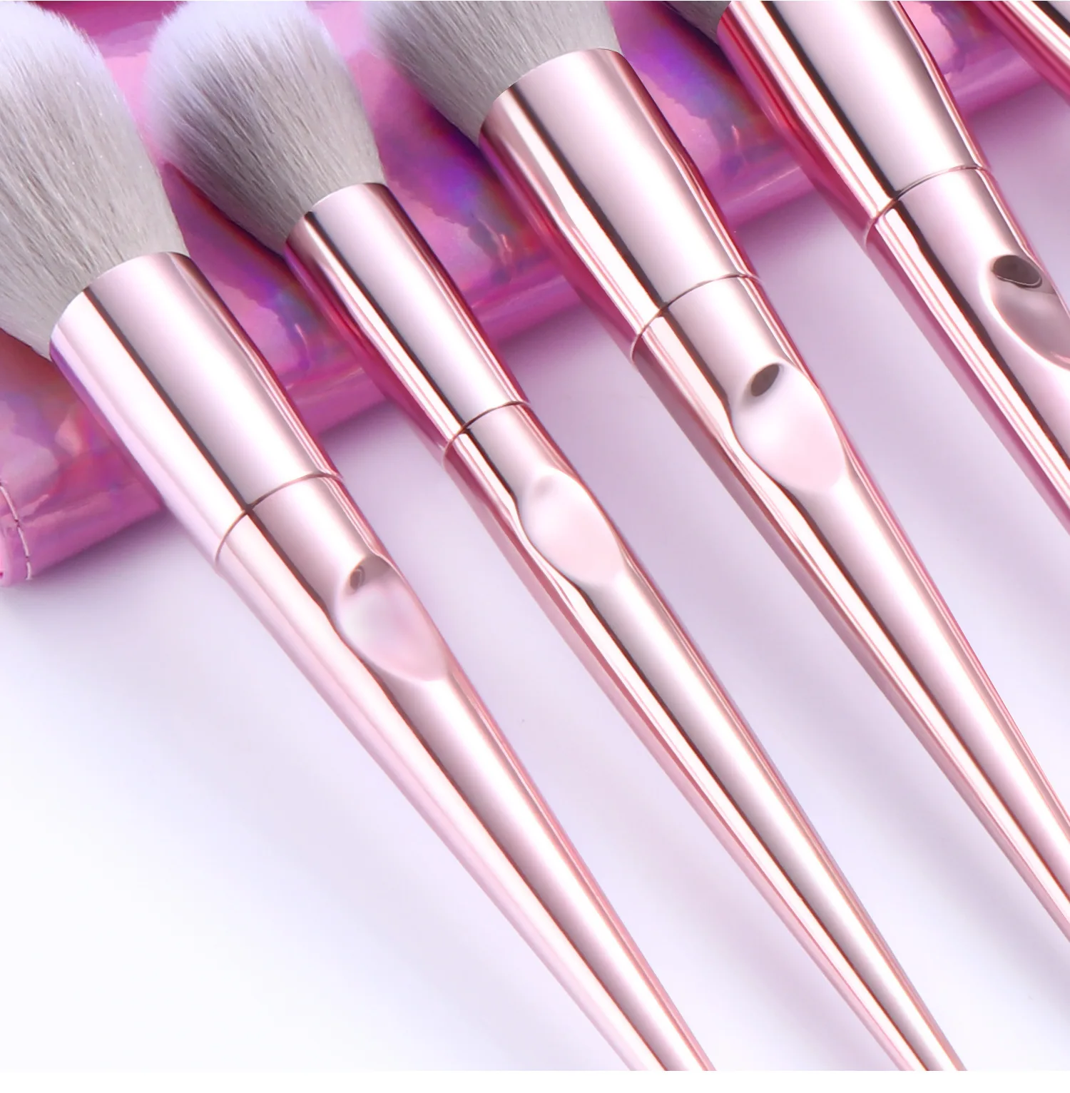 10 шт. набор кистей для макияжа розовое золото|Аппликатор теней век| |