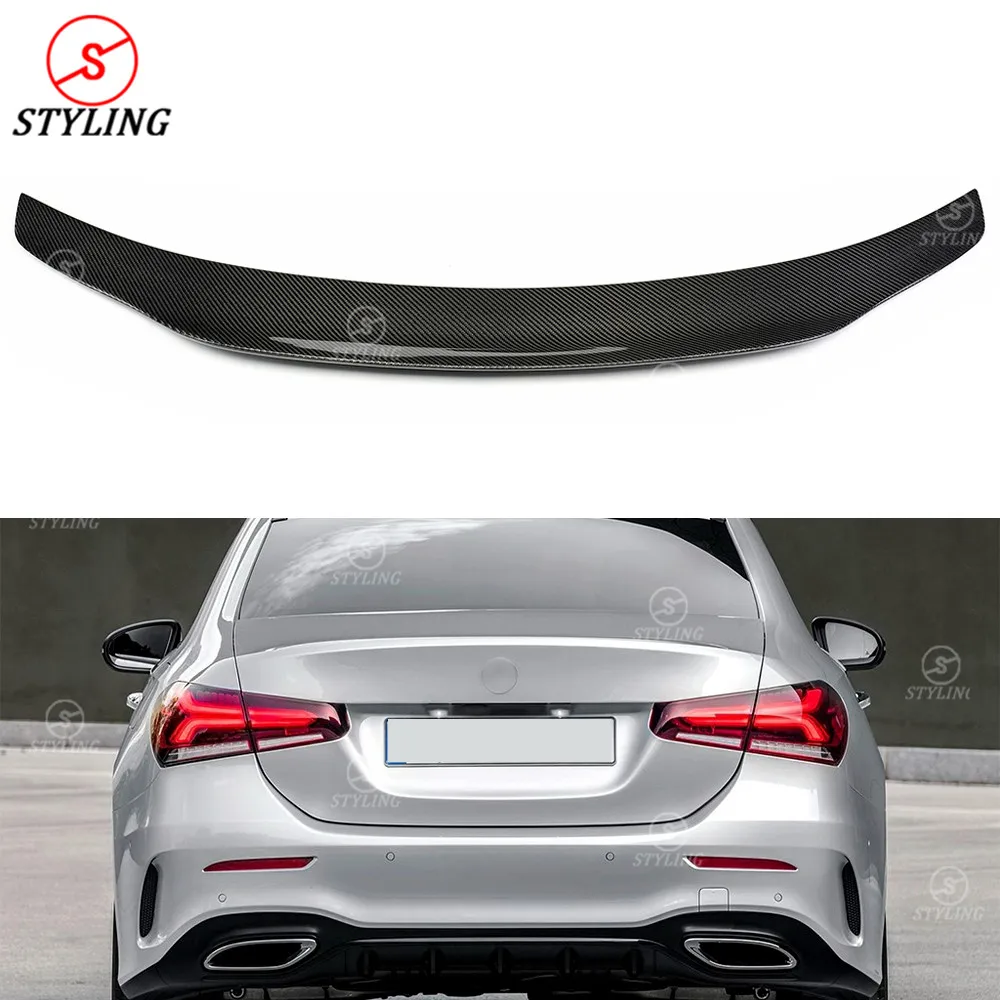 

W177 Carbon Spoiler PSM style For Mercedes-benz A180 A200 A250 Sedan 2018 2019 New A Class Rear Trunk Spoiler Wing