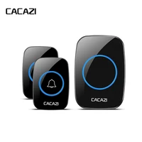 cacazi new waterproof wireless doorbell 300m remote call euukusau plug smart door bell chime 220v 1v2 buttons 1v2 receivers