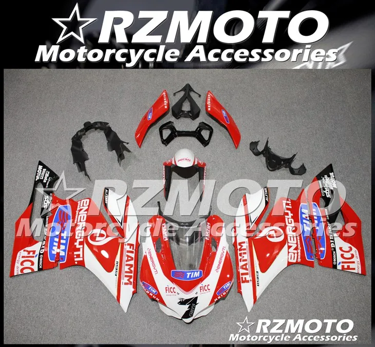 

Injection Mold New ABS Whole Fairings Kits For Ducati 899 1199 Panigale 2012 2013 2014 12 13 14 Bodywork set Cool red