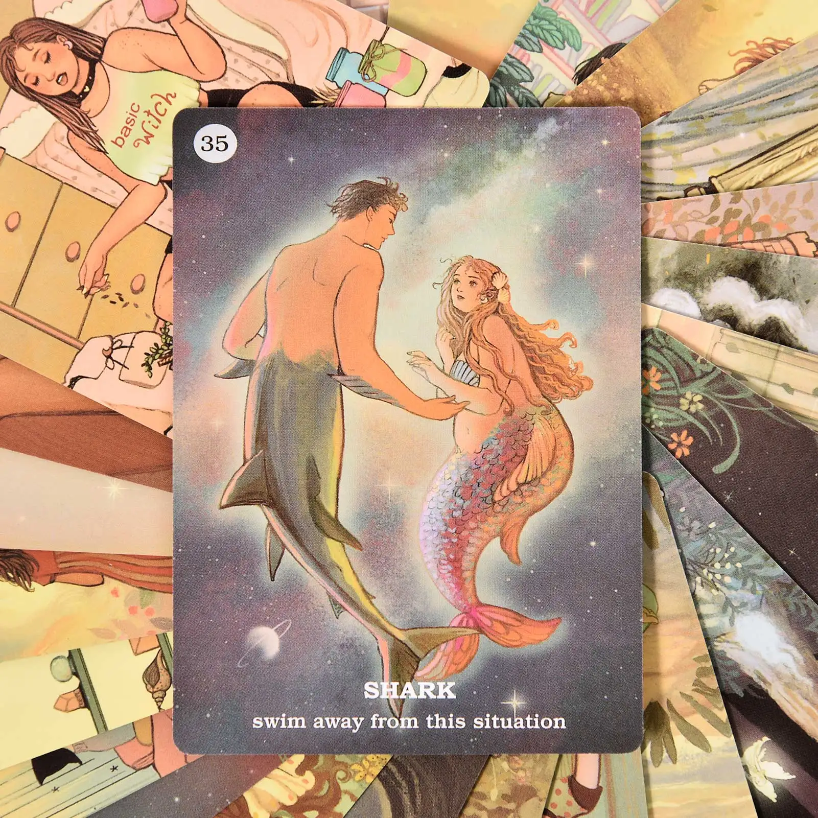 

45PCS Fairy Tale Tarot Card Boost Self-confidence Magic Board Card Game English Divination Tarot Family Party Playing Card