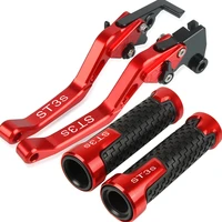 motorcycle 7822mm handlebar grips handle hand short brake clutch levers for ducati st3s st3 sabs 2003 2007 2006 2005 2004