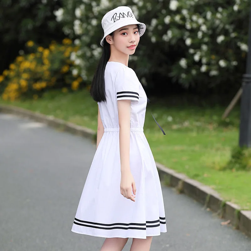 Летнее японское платье для школьной формы милое в стиле моряка с воротником