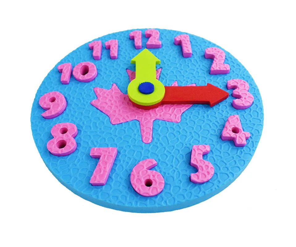 Математические Игрушки для обучения детского сада ручные часы из ЭВА сделай сам