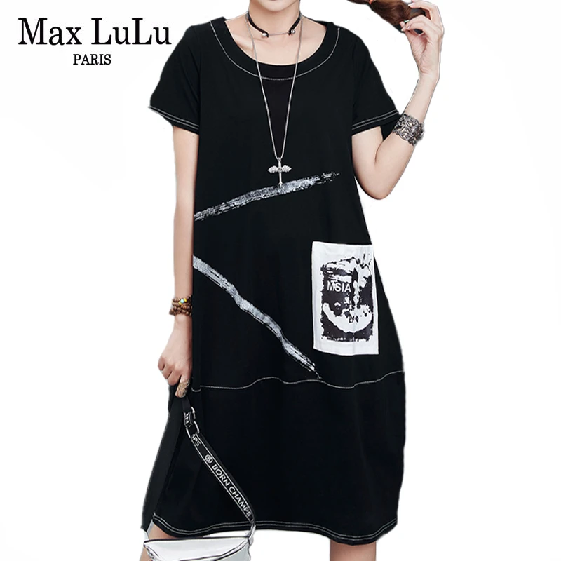 Max LuLu 2020 корейские модные женские летние хлопковые платья женское элегантное