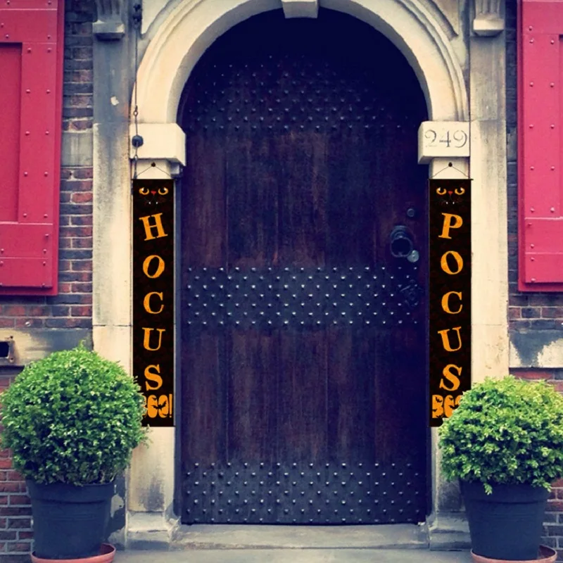 Дверной баннер на Хэллоуин Рождественский подвесной флаг вечерние флаги ворота