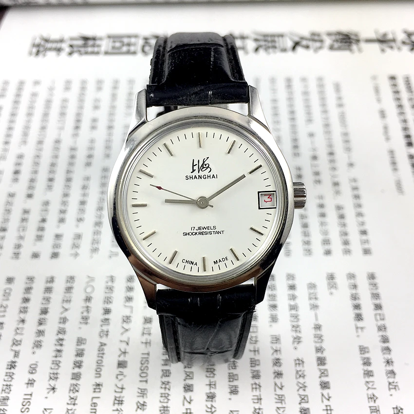 Полностью Стальные наручные механические часы со стальным стержнем белого цвета