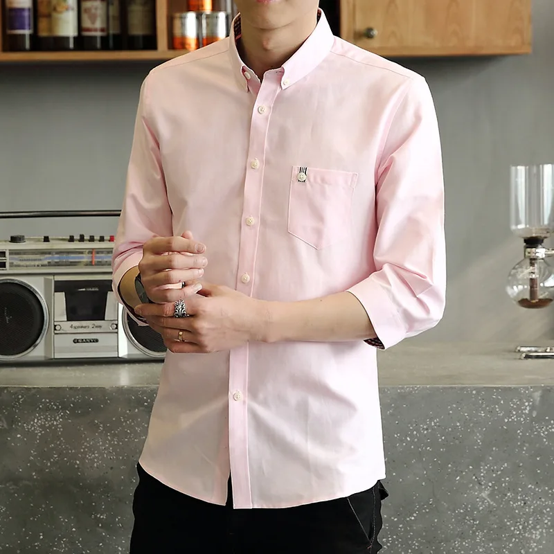 

The 2017 summer leisure shirt sleeve cardigan SHIRT MENS pure male mens jacket