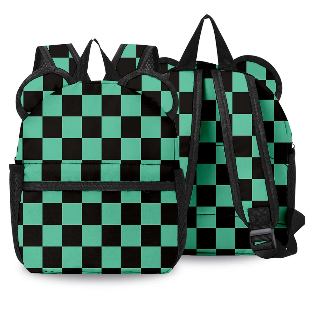 

3D Japan Anime Demon Slayer Children Schoolbag Backpack Boys Girls 3D Printed Oxford Waterproof Cat Ears Cute Kawaii Backpack